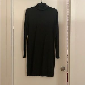 Turtleneck long sleeved sweater dress